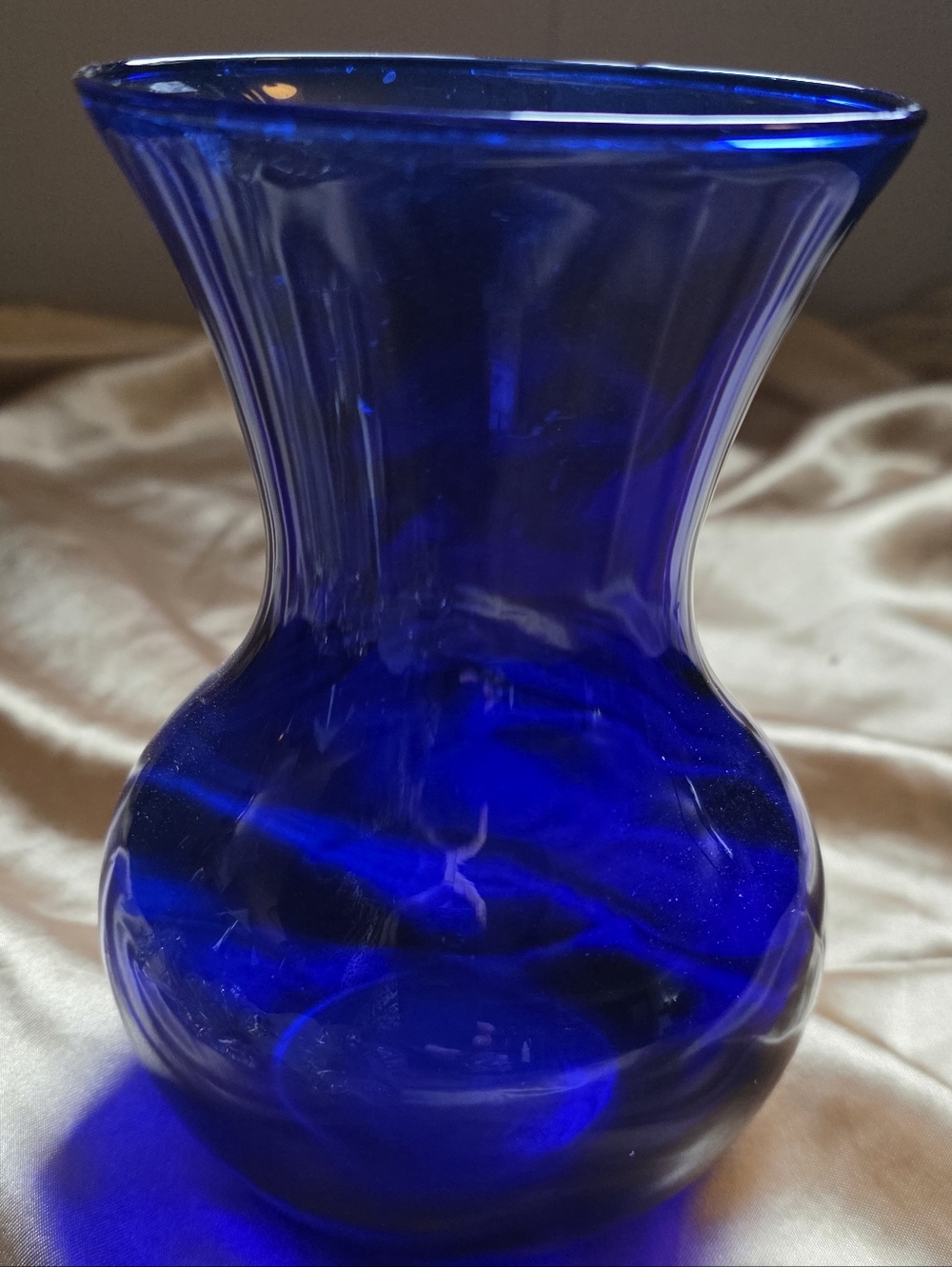 Cobalt Blue Glass Vase By Libbey